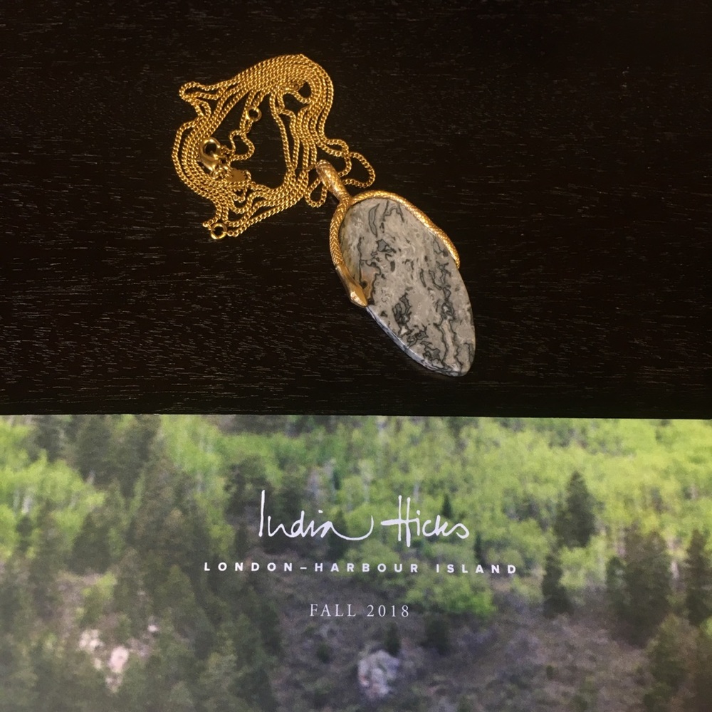India Hicks Snake and Stone Tribal Charm necklace